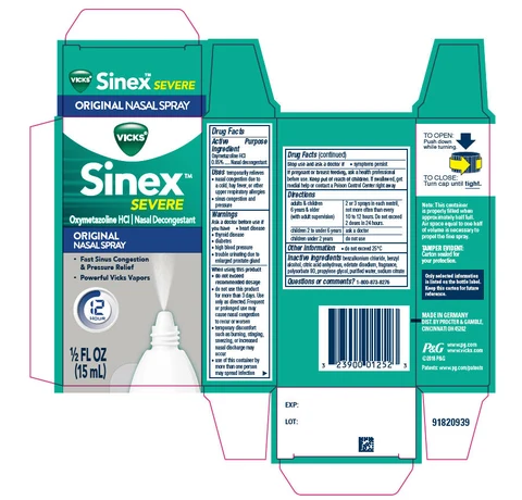 Vicks Sinex SevereOriginal 포장