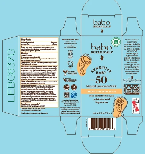 Babo Botanicals Sensitive Baby Mineral Sunscreen SPF50 포장