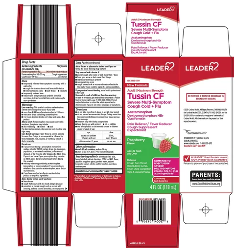 LEADER TUSSIN CF packaging