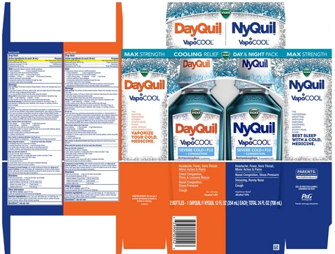 DayQuil and NyQuil VapoCOOL SEVERECOLD and FLU plus CONGESTION 포장