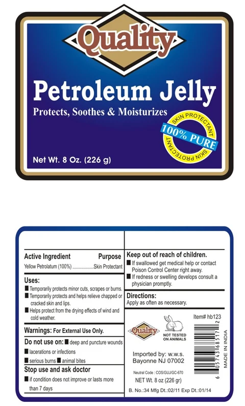 Quality Petroleum Jelly / Quality Petroleum Jelly Baby Fresh Scent / Quality Petroleum Cocoa Butter Scent / Quality Petroleum Aloe Vera 포장