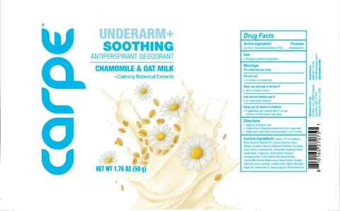 UnderarmPlus Soothing Chamomile and Oat Milk 포장
