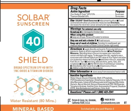 Solbar Shield SPF40 포장