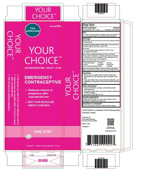Levonorgestrel packaging