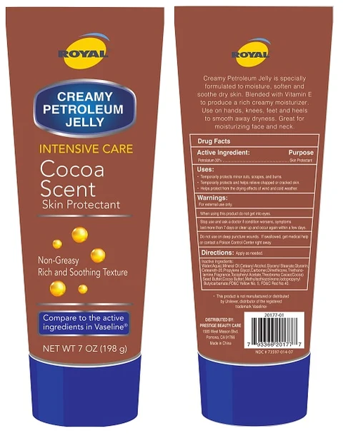 Royal Creamy Petroleum Jelly Cocoa Butter packaging