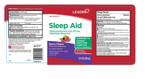 LEADER Nighttime Sleep-Aid packaging