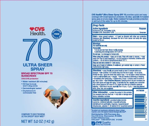 CVS Health SPF 70 Ultra Sheer 포장