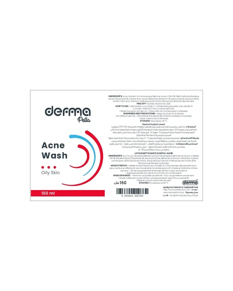 Derma Pella Acne Wash for Oily Skin 포장