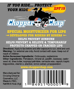 Chopper Chap Lip Balm packaging