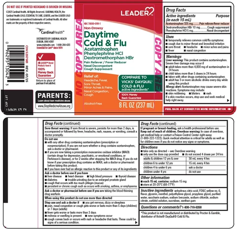 Leader Daytime Cold and Flu packaging