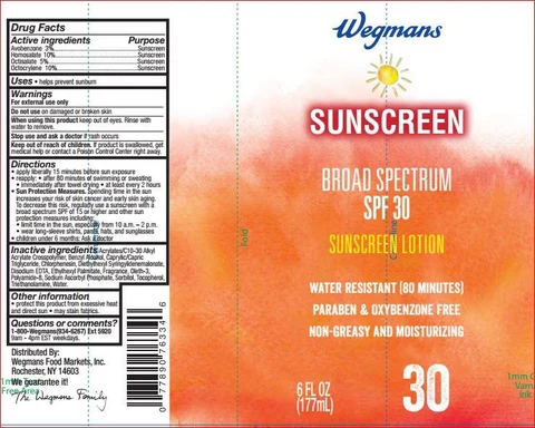 Sunscreen SPF 30Wegmans 포장