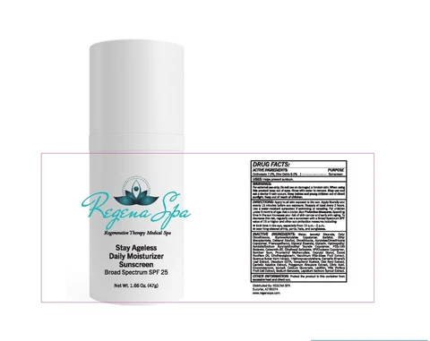 Stay Ageless Daily Moisturizer Sunscreen Broad Spectrum SPF 25 packaging