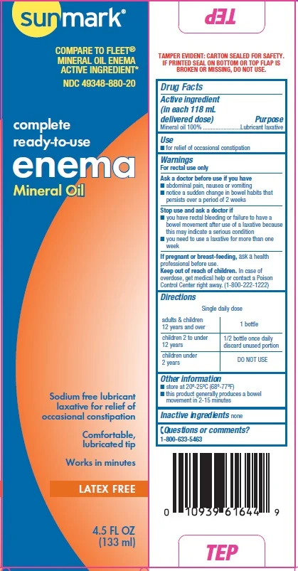 Sunmark Mineral Oil Enema Drug Facts