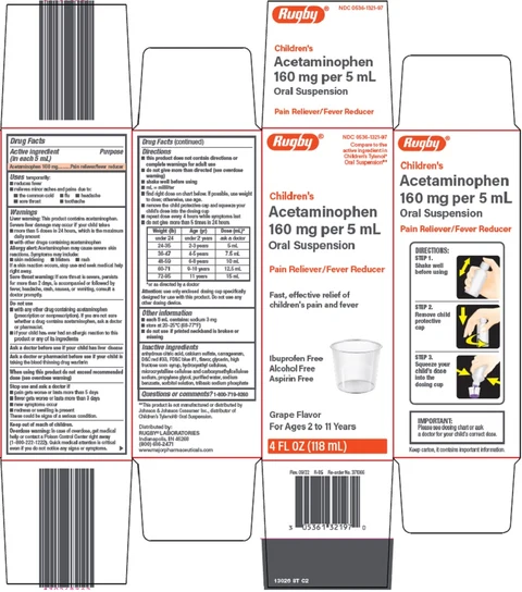 Rugby Childrens Acetaminophen 포장