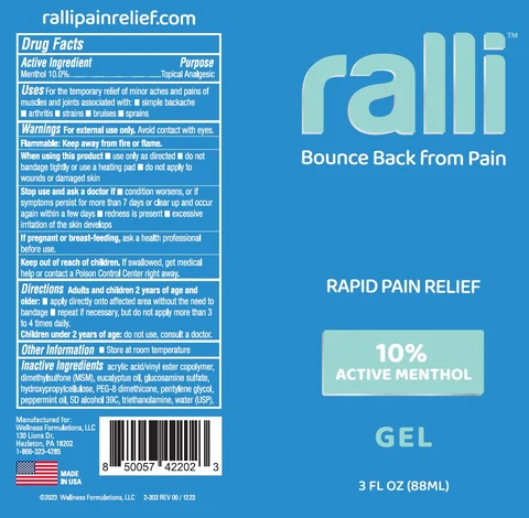 Ralli Rapid Pain Relief 포장