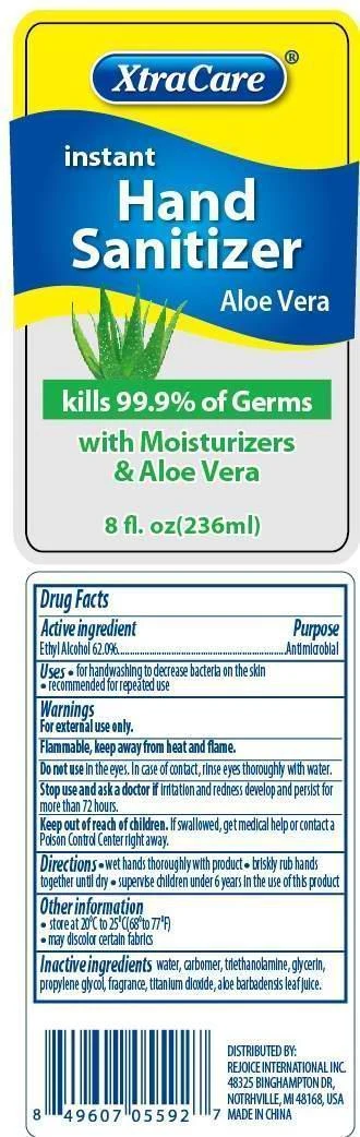 Instant Hand Sanitizer Aloe Vera packaging
