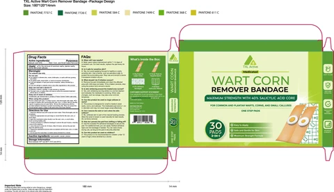 TXL Active Wart Corn Remover Bandage 포장