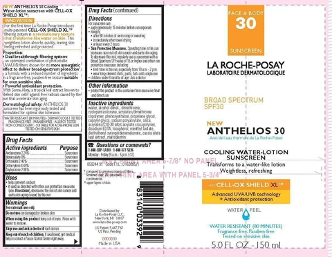La Roche Posay Laboratoire Dermatologique Anthelios 30 Cooling Water Broad Spectrum SPF 30 Sunscreen packaging