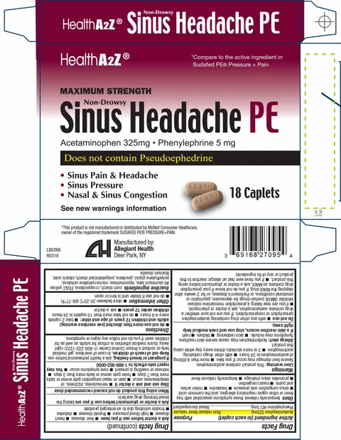 Sinus Headache PEMaximum Strength Non-DrowsyMaximum Strength Non-Drowsy 포장