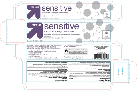 Up and Up Sensitive Maximum Strength Whitening 포장