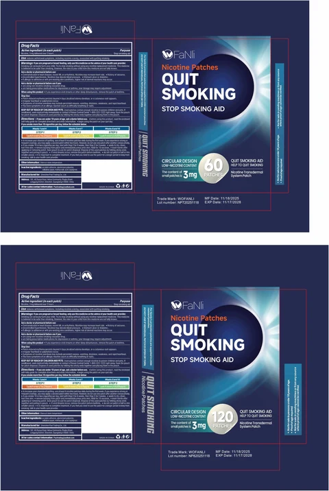 WOFANLI Quit Smoking Nicotine Patches 포장
