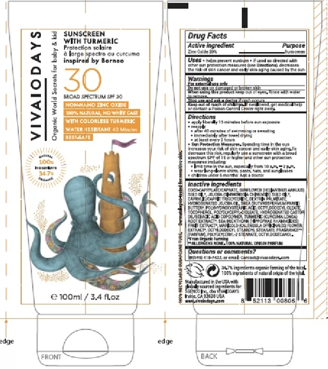 Vivaiodays Sunscreen with Turmeric 포장