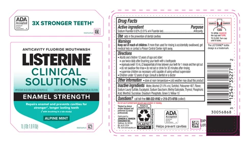 Listerine Clinical Solutions Enamel Strength Alpine Mint packaging