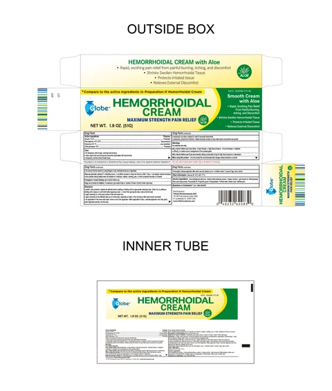 4309 GLOBE HEMORRHOIDAL CREAM WITH ALOE 1.8OZ 080625-JW-CDER