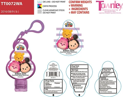 Bubble Gum Scented Hand Sanitizer packaging