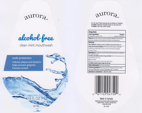 Aurora Alcohol Free Clean Mint 포장