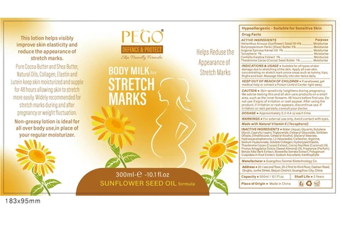 Body Milk for stretch marks 포장