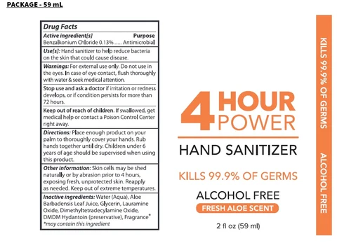 4 Hour Power Hand Sanitizer 포장