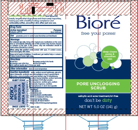 BiorePore Unclogging Scrub 포장