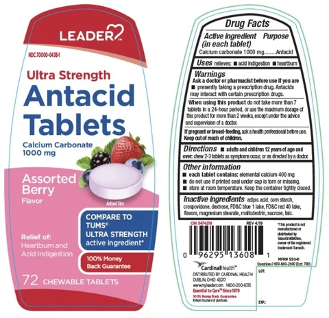 Leader Ultra Strength Antacid packaging