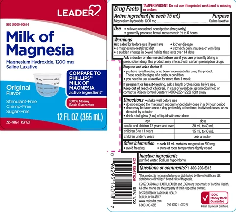 MILK OF MAGNESIA 포장