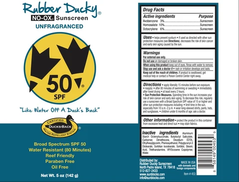 Rubber Ducky SPF 50 Unfragranced Sunscreen 포장