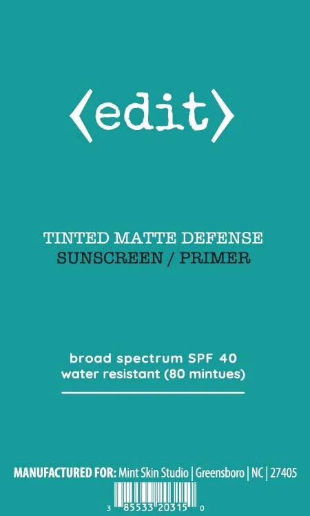 Tinted Matte Defense Sunscreen Primer packaging