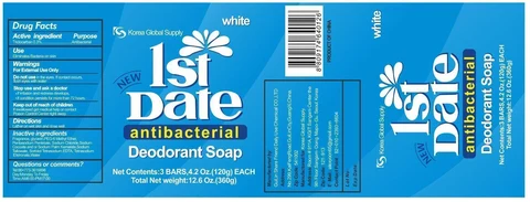 1st Date antibacterial Deodorant (White) 포장