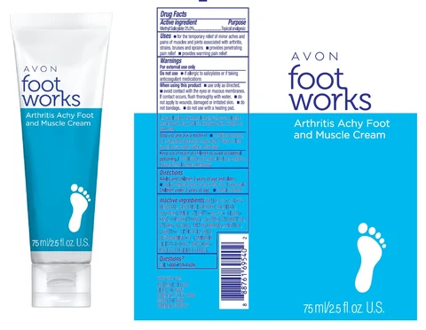 AVON footworks Arthritis Achy Foot and Muscle 포장