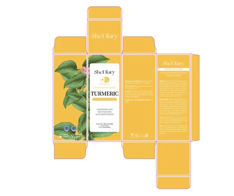shediary turmeric face cream 포장