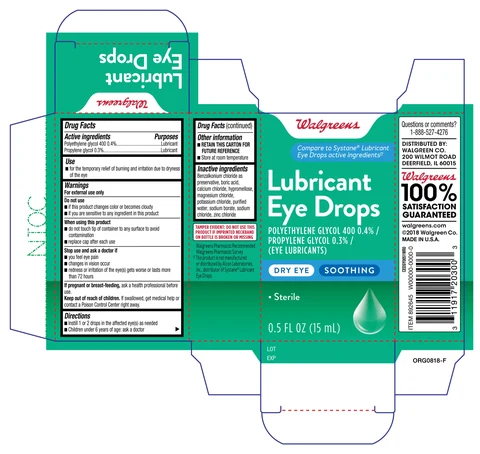 Walgreens Lubricant Eye Drops Dry Eye 15mL and twin pack packaging