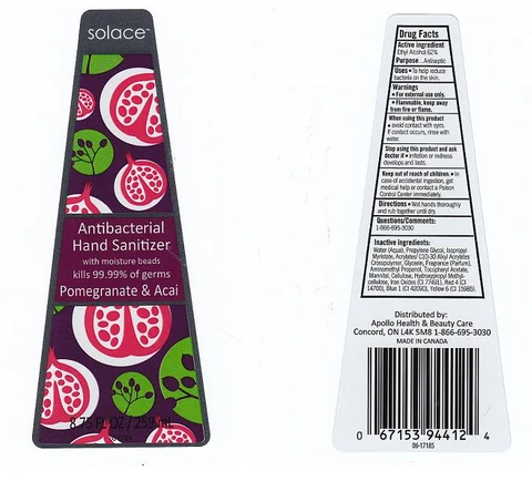 ANTIBACTERIAL HAND SANITIZERPOMEGRANATE AND ACAI 포장