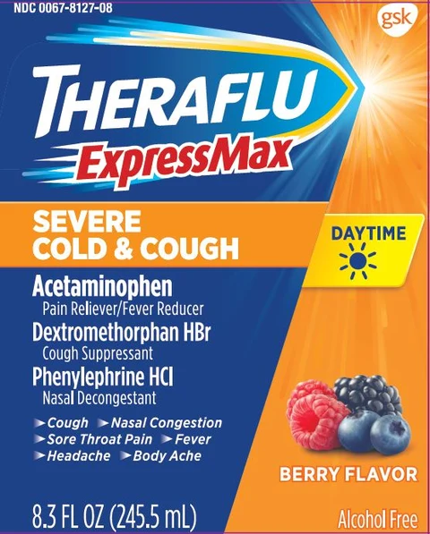 Theraflu ExpressMaxDaytime Severe Cold and Cough packaging