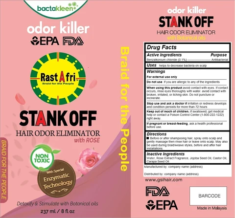 Rast A Fri Stank Off Odor Eliminator Rose 포장