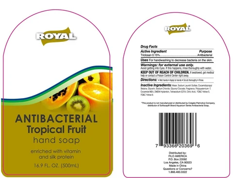 Royal Antibacterial Tropical Fruit Hand Cleanse packaging
