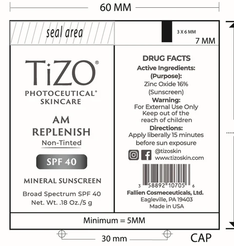 TiZO Photoceutical AM Replenish Non-Tinted packaging