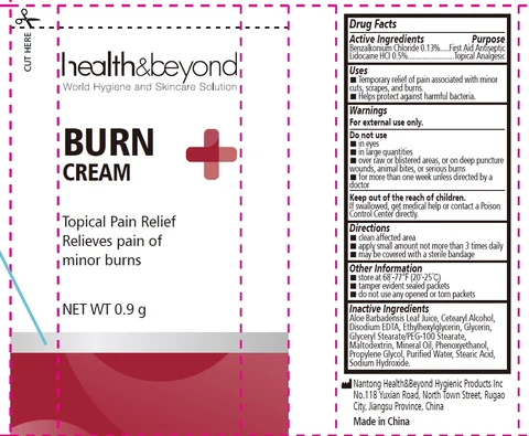 health and beyond BURN packaging