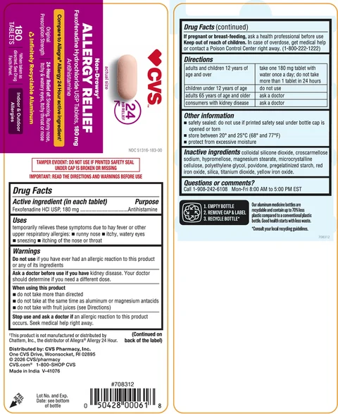 CVS Fexofenadine Hydrochloride packaging