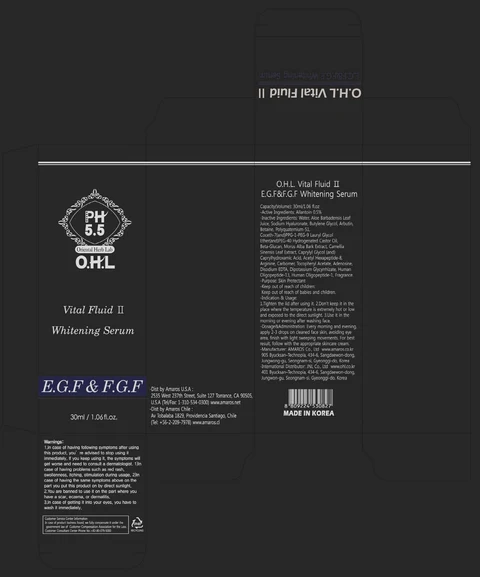 Vital Fluid II EGF and FGF Whitening Serum 포장