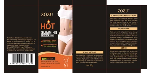Slimming Cream 포장